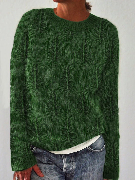 Christmas Trees Jacquard Cozy Knit Sweater