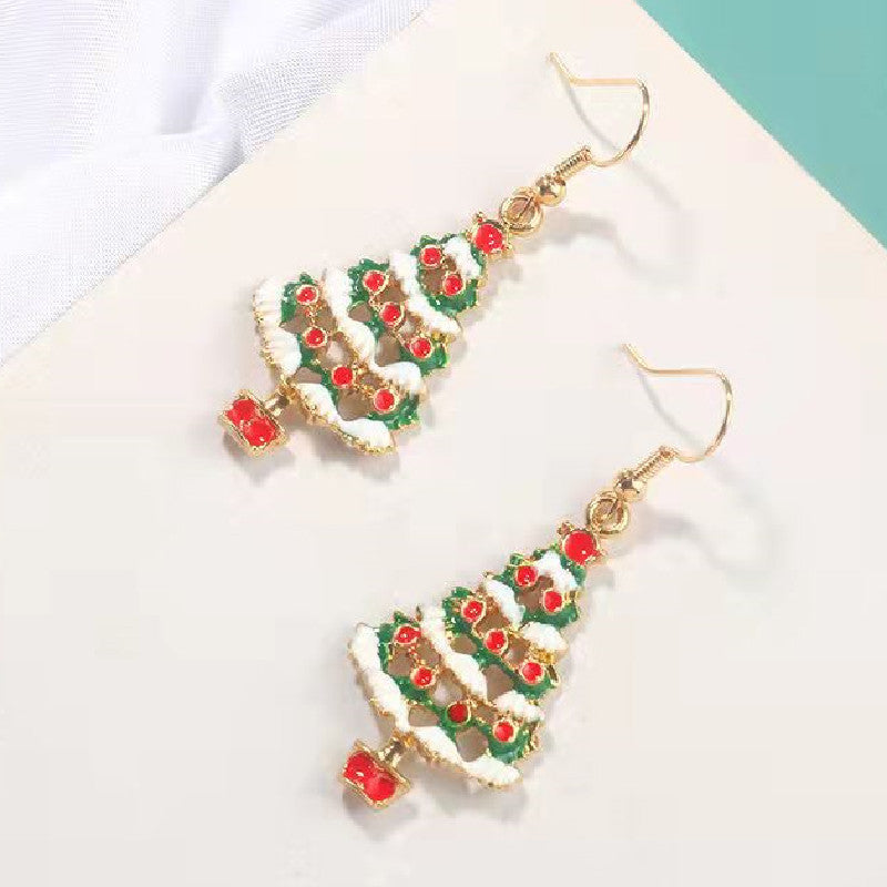 Trendy Christmas Tree Earrings