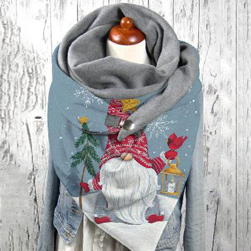 Everyday Casual Santa Print Scarf