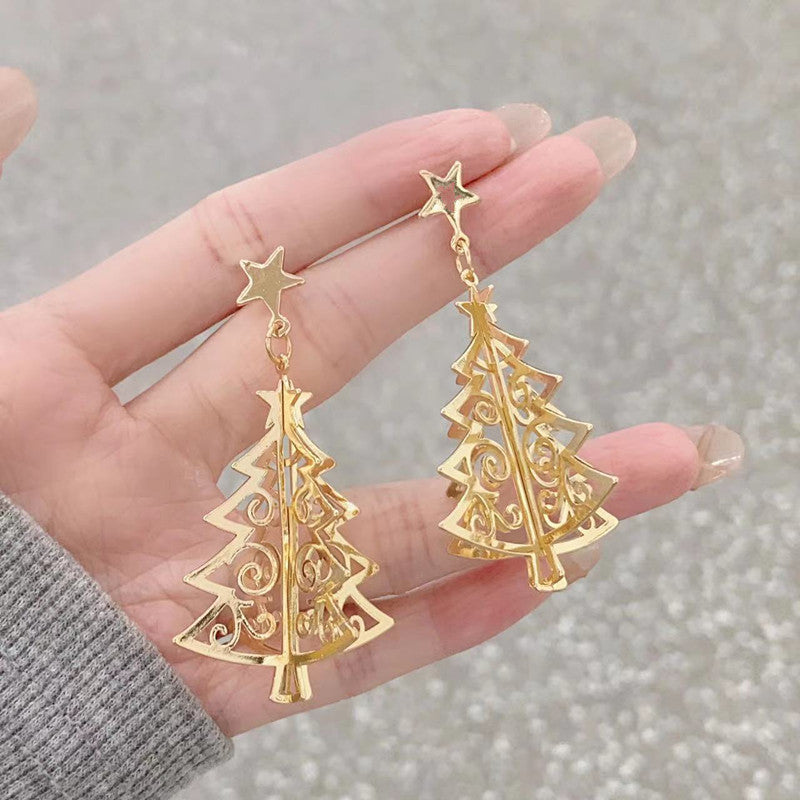 Fashion Star Christmas Tree Earrings