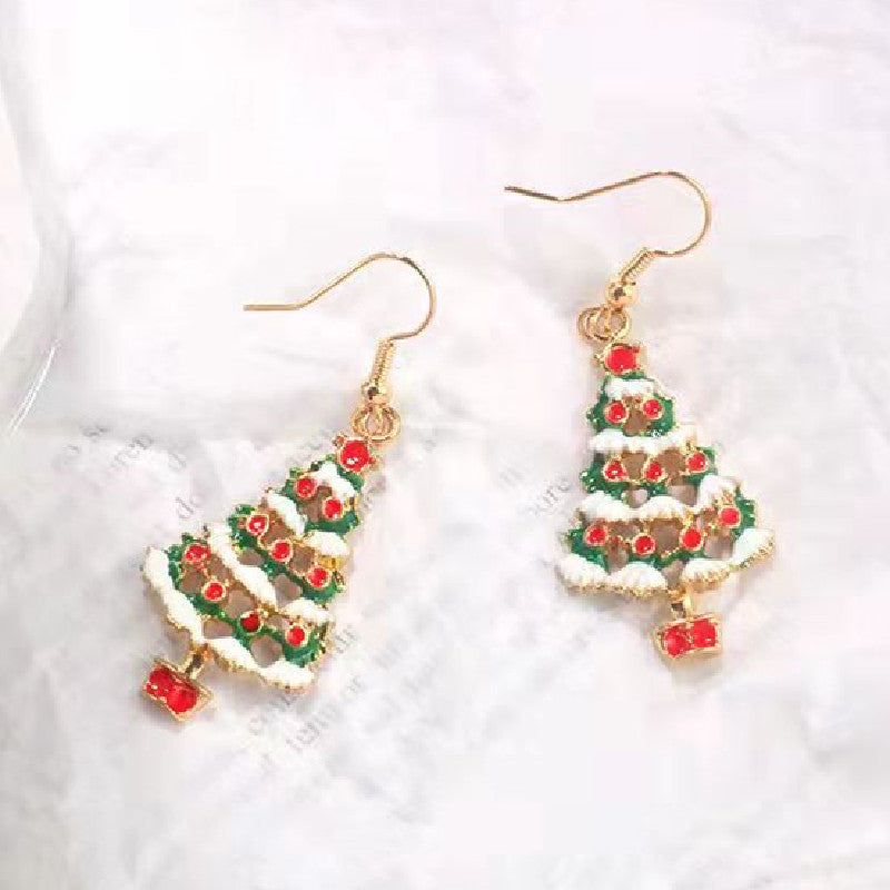 Trendy Christmas Tree Earrings