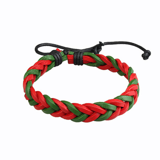 Christmas Leather Braided Bracelet