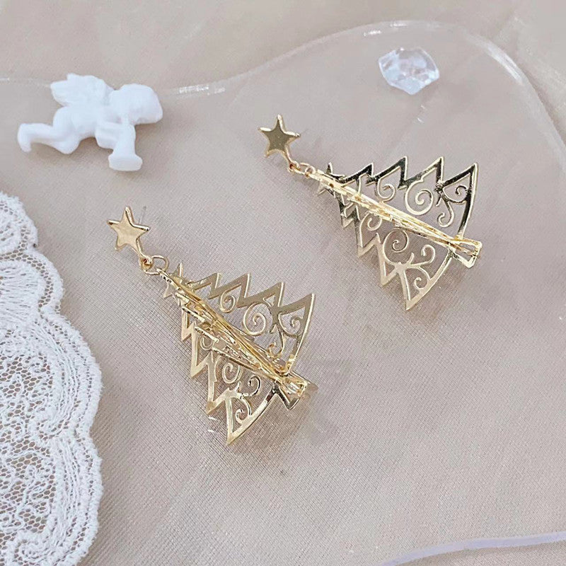 Fashion Star Christmas Tree Earrings