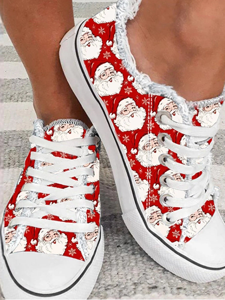 Santa Print Everyday Casual Shoes