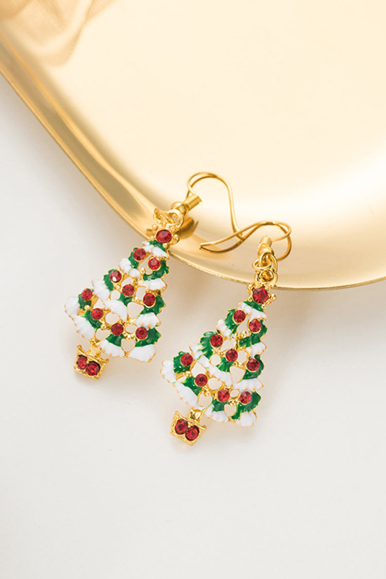 Trendy Colorful Christmas Tree Earrings