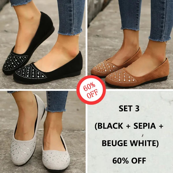 🔥Last Day 49% OFF -Women's Rhinestone Flat Shoes