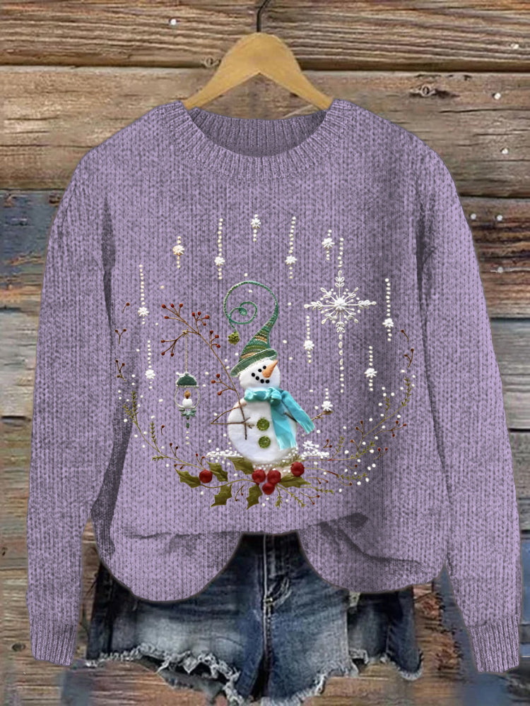 Snowman Knit Cozy Sweater