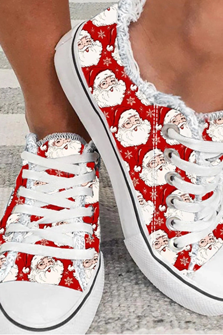 Santa Print Everyday Casual Shoes