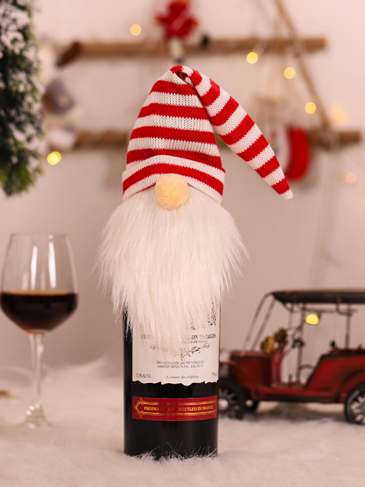 Christmas Faceless Elder Knitted Wine Bottle Cap