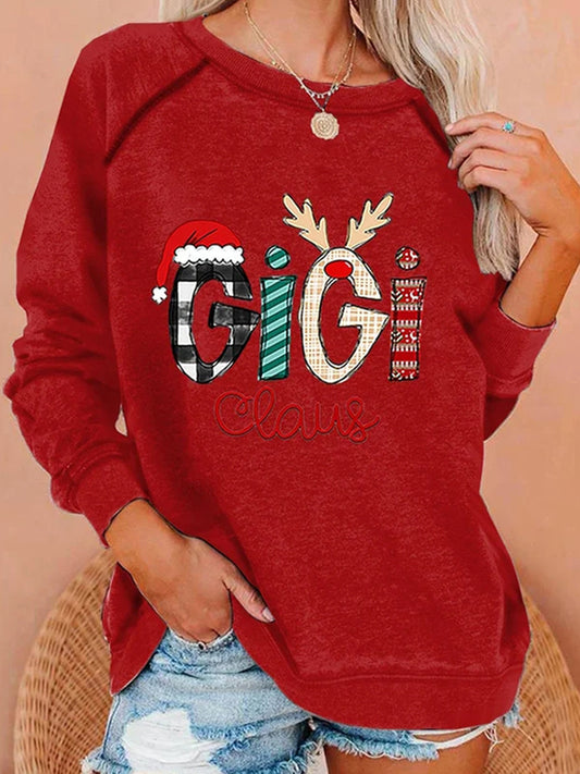 Christmas Personality Letter Loose Sweatshirt