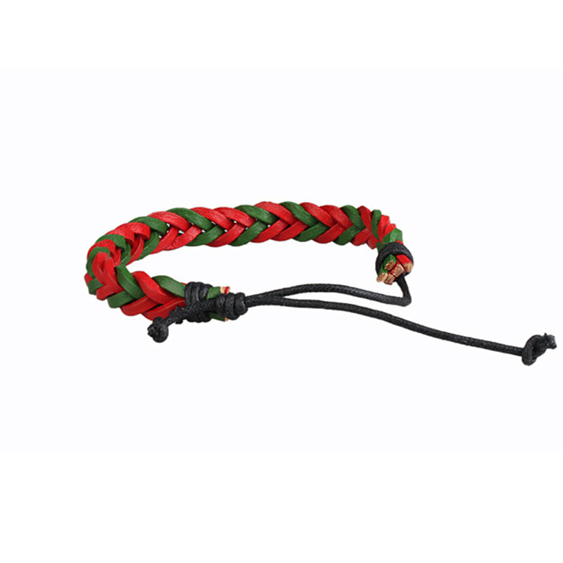 Christmas Leather Braided Bracelet