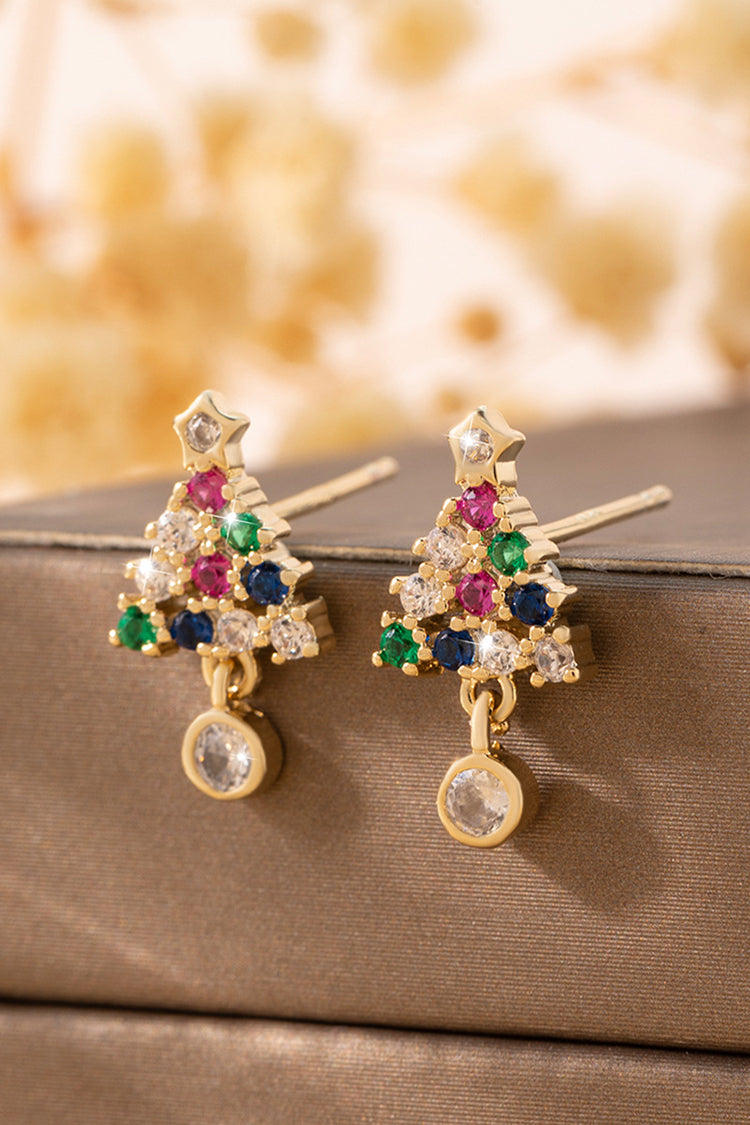 Trendy Christmas Tree Simple Earrings