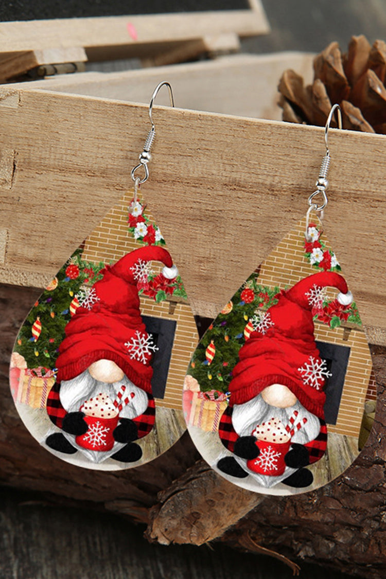 Stylish Santa Print Earrings