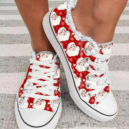 Santa Print Everyday Casual Shoes