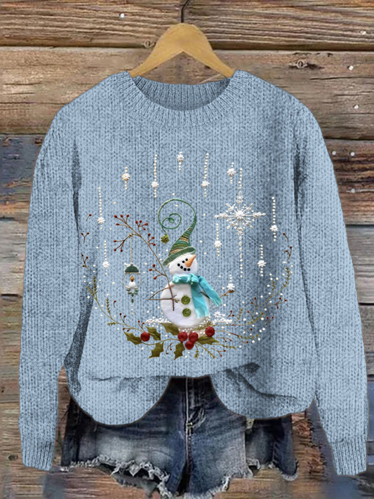 Snowman Knit Cozy Sweater