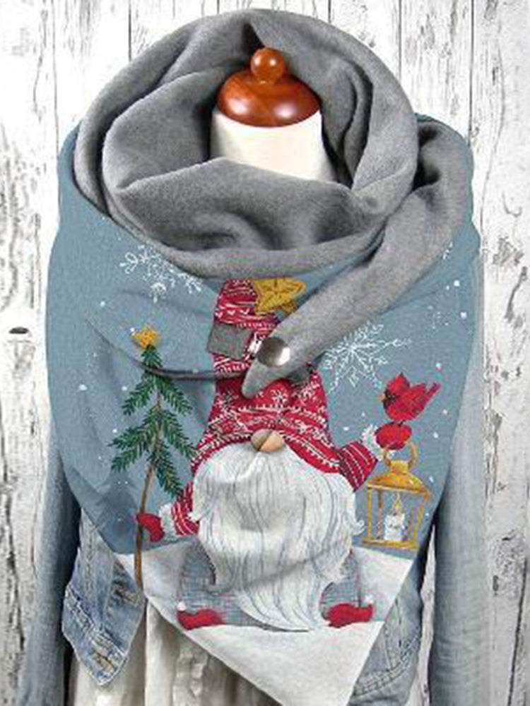 Everyday Casual Santa Print Scarf