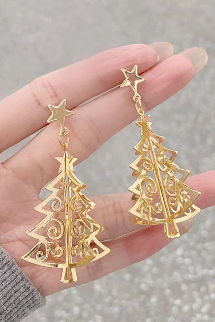 Fashion Star Christmas Tree Earrings