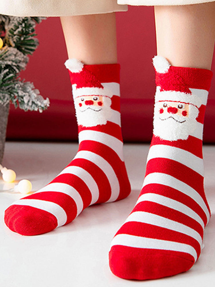 Cute 3D Cartoon Christmas Knittted Socks