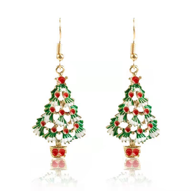 Trendy Christmas Tree Earrings