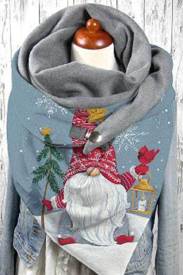 Everyday Casual Santa Print Scarf