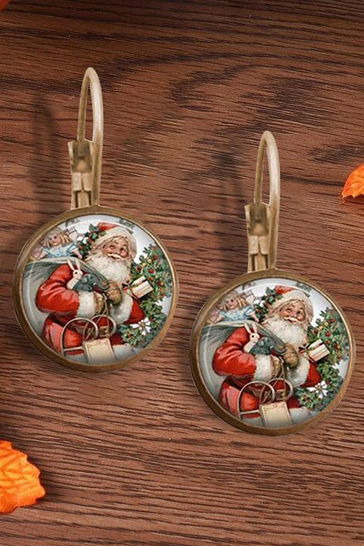 Stylish Vintage Santa Earrings