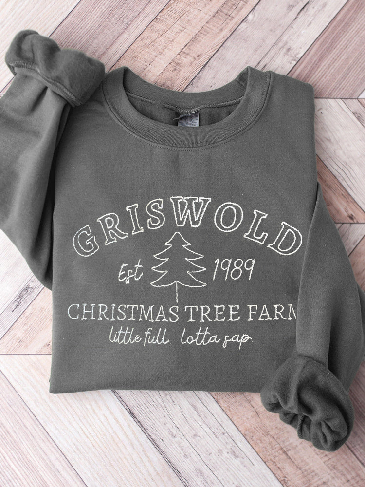 Merry Christmas Print Casual Cozy Sweatshirt