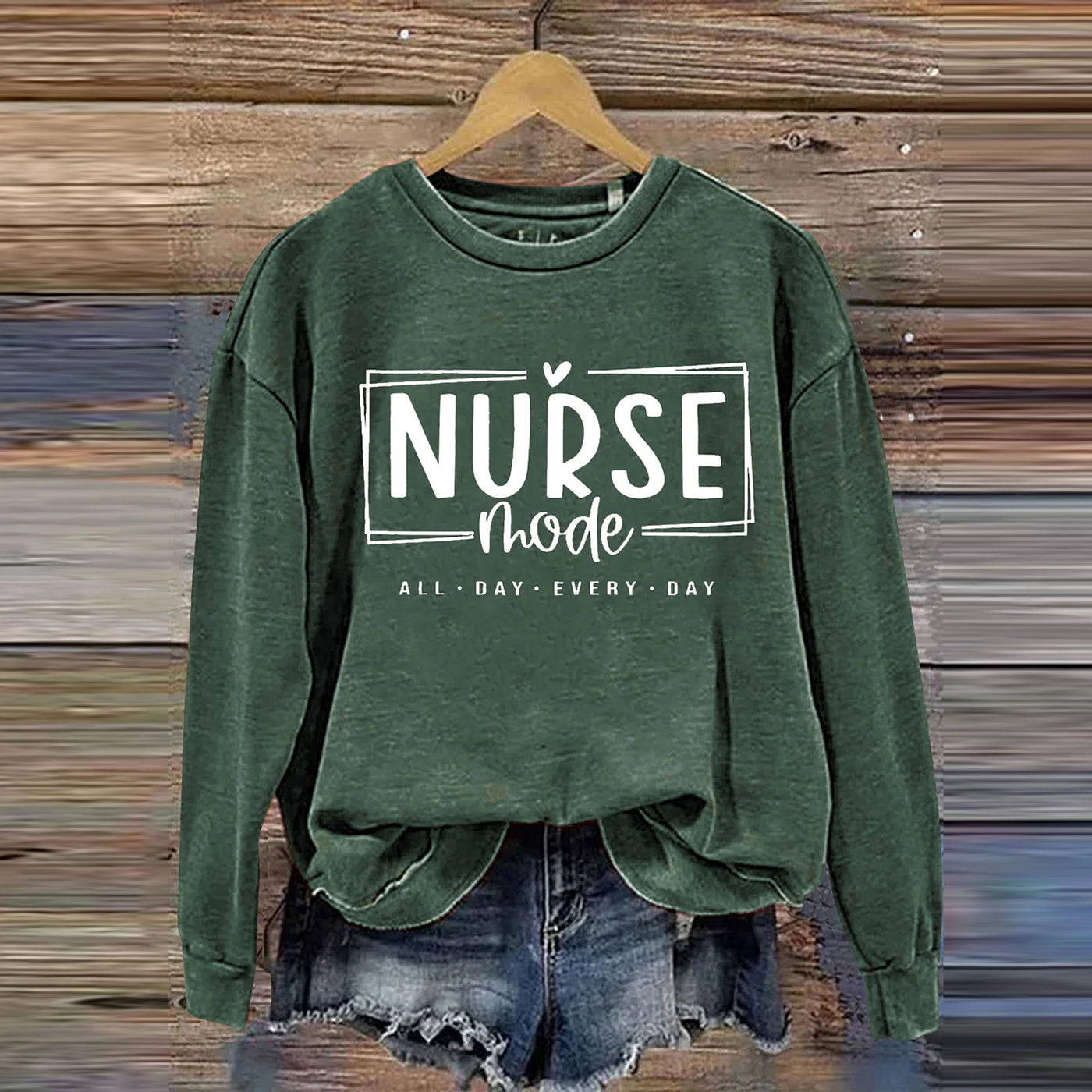 Casual Nurse Mode Letter Print Sweatshirt