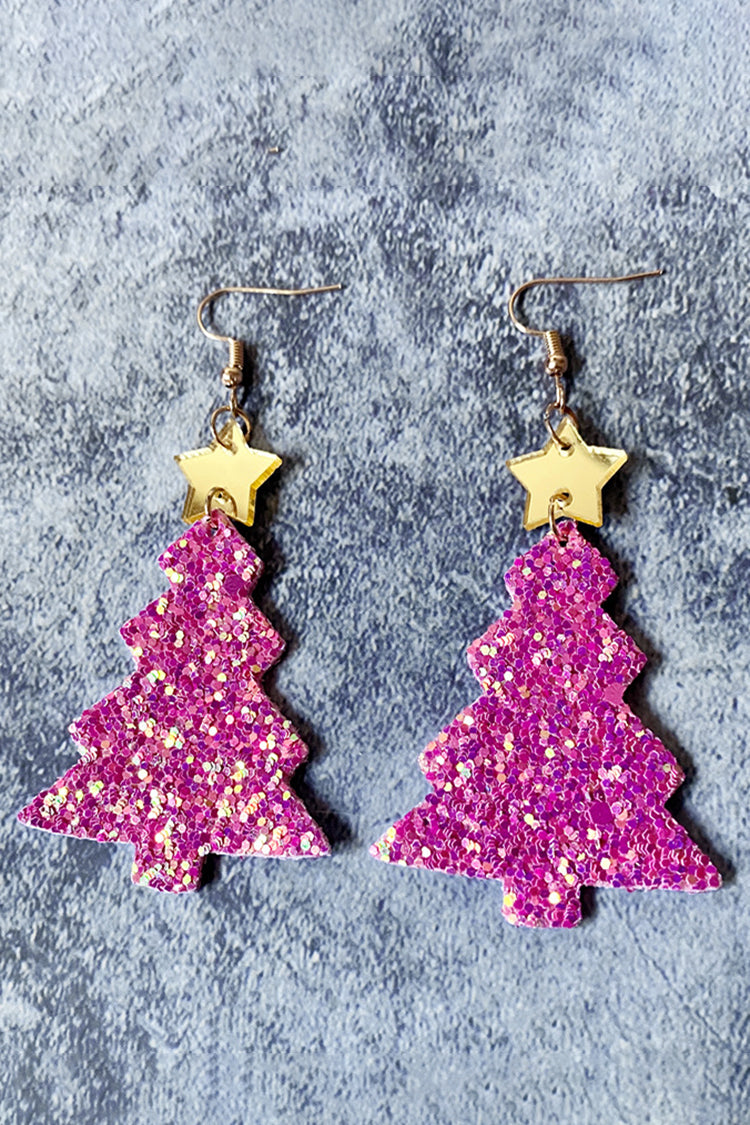 Women's Shiny Christmas Tree Fashion Earrings