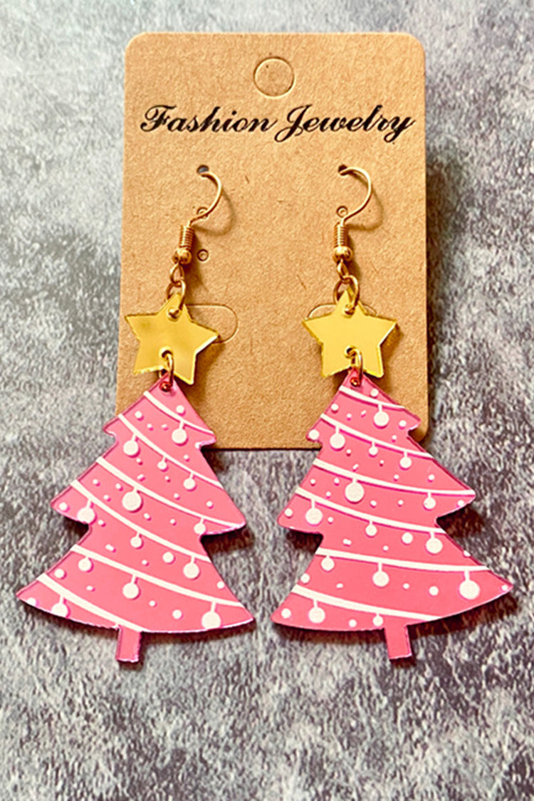 Fashion Acrylic Christmas Tree Earrings