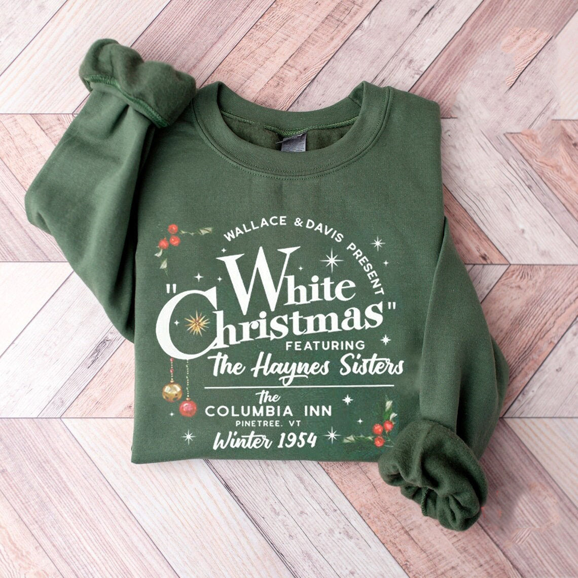 Women's White Christmas Movie 1954 Printed Long Sleeve Sweatshirt