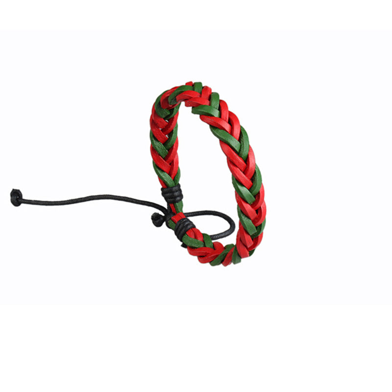 Christmas Leather Braided Bracelet