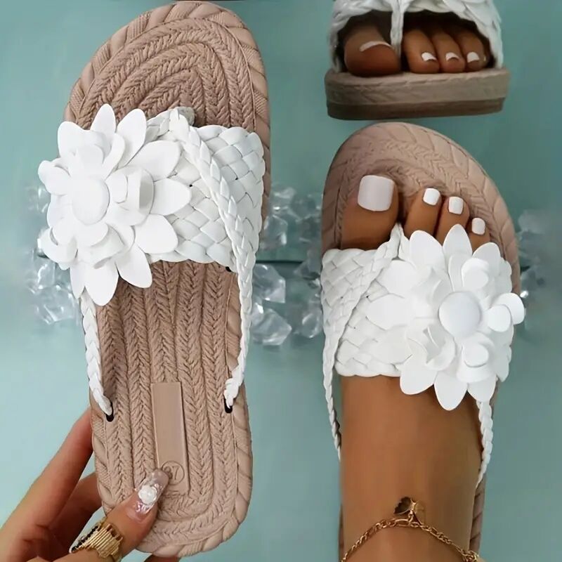 🔥Last Day 48% OFF🔥Women's orthopedic Flower Flat Flip Flops