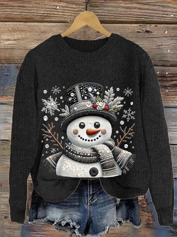 Christmas Snowman Cozy Knit Sweater