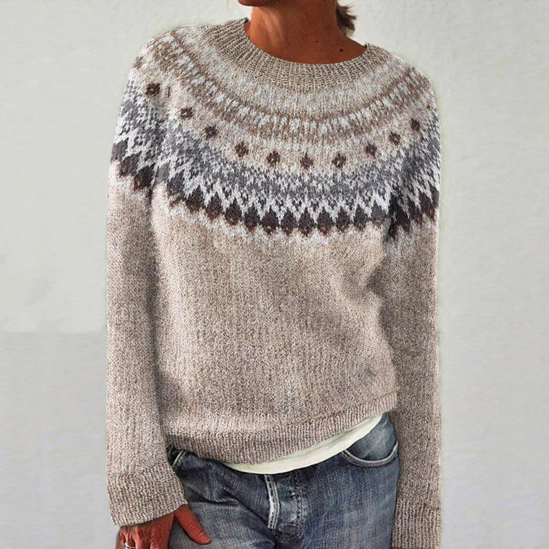 Vintage Geometric Icelandic Warm Comfy Sweater