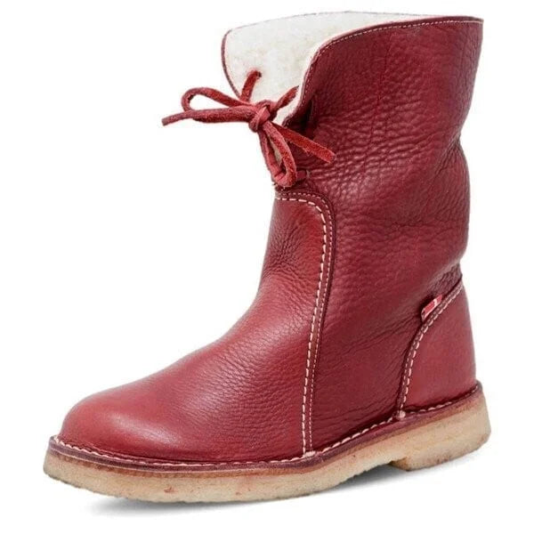 Vintage Buttery-Soft Waterproof Wool Lining Boots