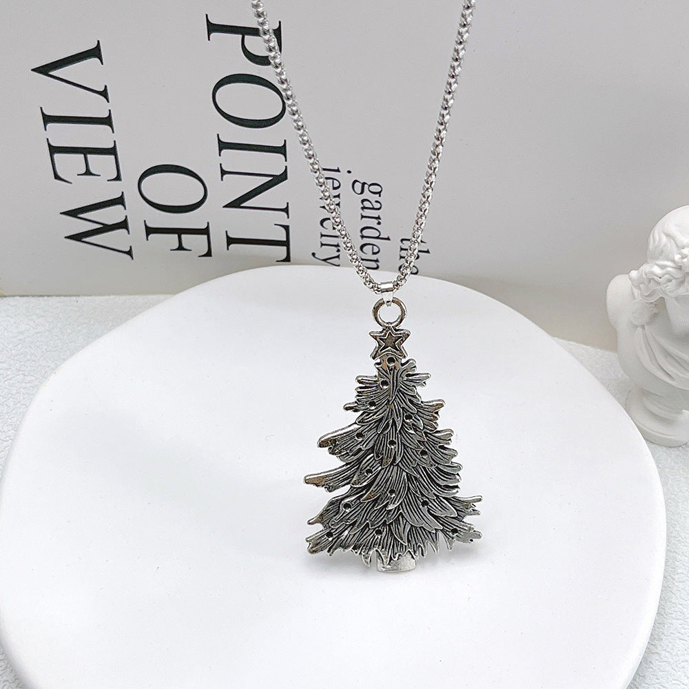 Personalized Men's Necklace Christmas Tree Necklace