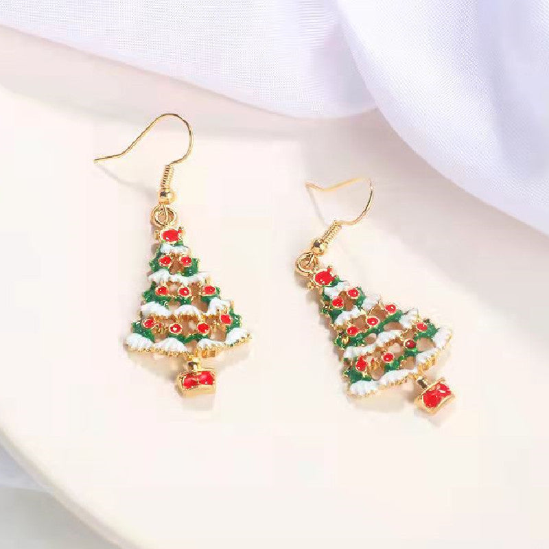 Trendy Christmas Tree Earrings