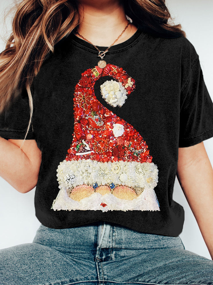 Vintage Jewelry Christmas Santa Comfy T Shirt