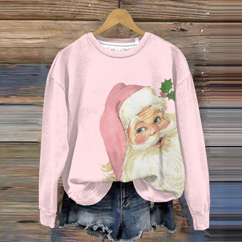 Santa Claus Round Neck Long Sleeve Sweatshirt