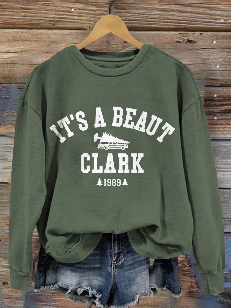 It's a Beaut Clark Funny Christmas Vintage Cozy Sweatshirt