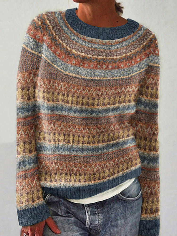 Vintage Tribal Pattern Warm Comfy Sweater