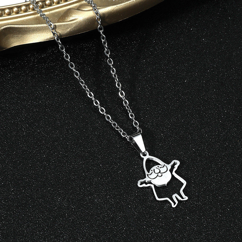 Santa Claus Titanium Steel Necklace