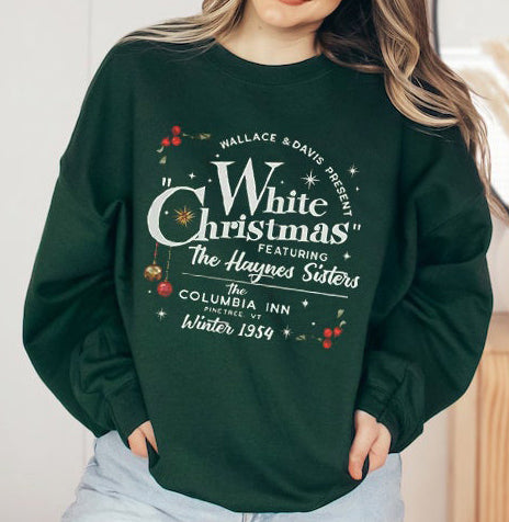 Women's White Christmas Movie 1954 Printed Long Sleeve Sweatshirt