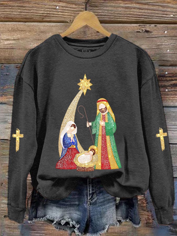 Women's Jesus Nativity Casual Sweatshirt