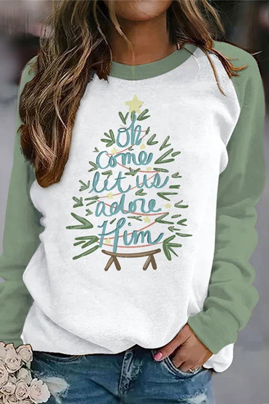 Oh Come Let Us Adore Him Christmas Sweatshirt