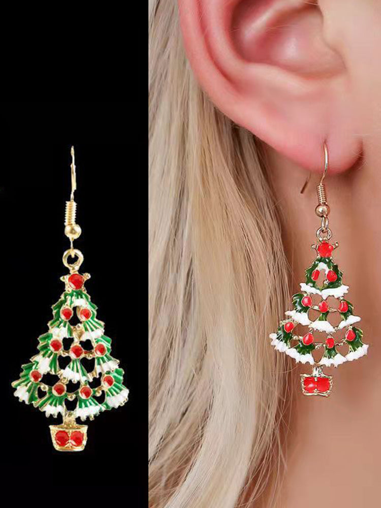 Trendy Christmas Tree Earrings