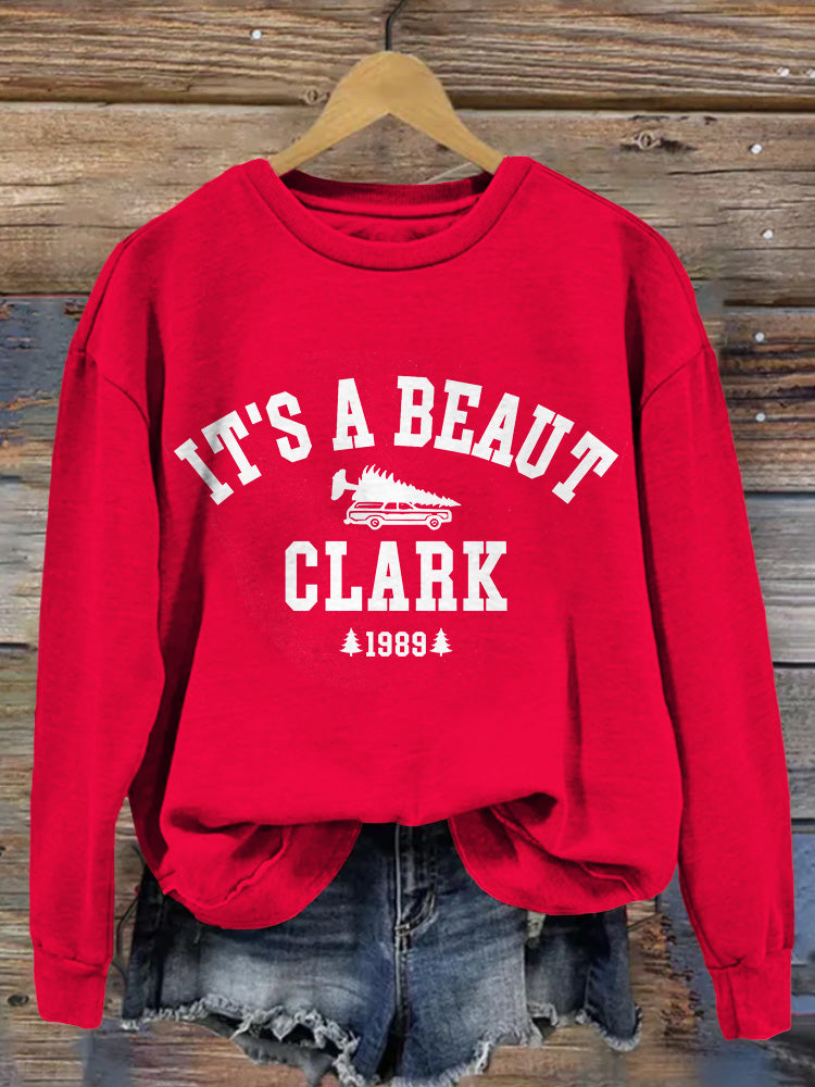 It's a Beaut Clark Funny Christmas Vintage Cozy Sweatshirt