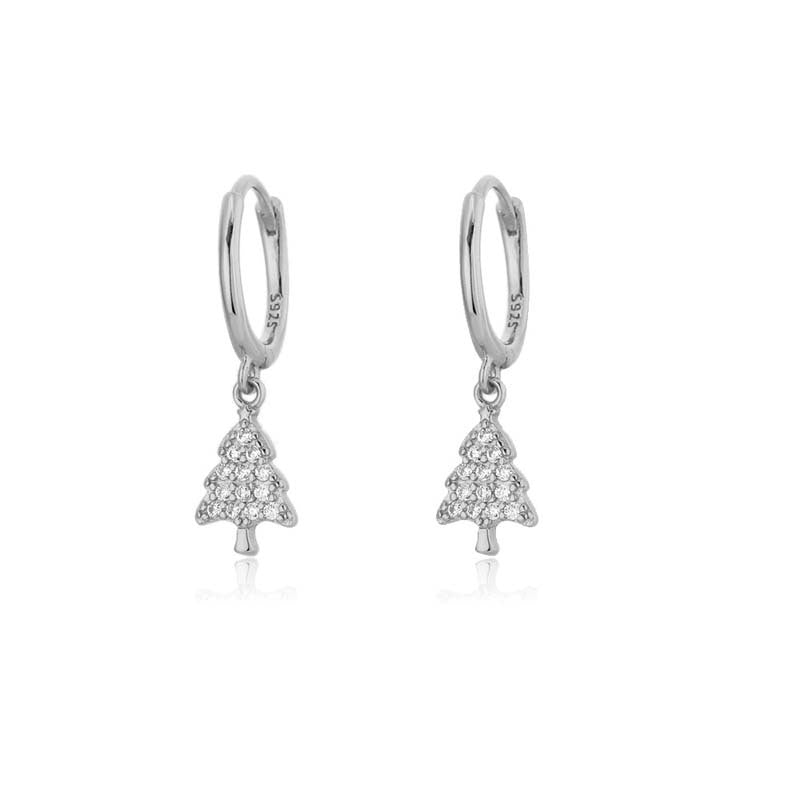 Trendy Christmas Tree Buckle Earrings